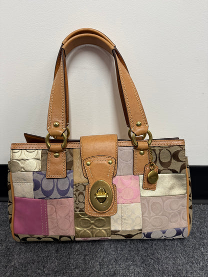 Authentic Coach Patchwork Signature Satchel -- Limited Edition Design